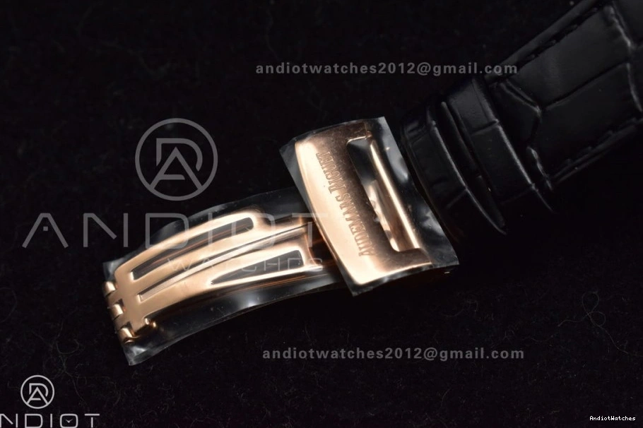 Super APSF Edition 1:1 RG 15400 41mm Oak Black Royal on Clone 1042 SA3120 Leather WaterResistant Black V Strap Textured Best Dial 0317